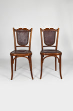 将图片加载到图库查看器,Salon Art Nouveau Fischel en bois courbé et cuir, vers 1910