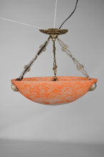 将图片加载到图库查看器,Suspension Art Déco en bronze argenté, France, circa 1925