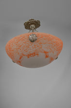 将图片加载到图库查看器,Suspension Art Déco en bronze argenté, France, circa 1925