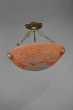 将图片加载到图库查看器,Suspension Art Déco en bronze argenté, France, circa 1925