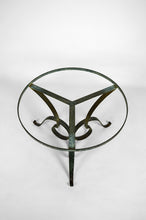 将图片加载到图库查看器,Table basse Art Deco attribuée à Raymond Subes en fer forgé patiné, circa 1935