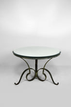 将图片加载到图库查看器,Table basse Art Deco attribuée à Raymond Subes en fer forgé patiné, circa 1935