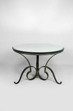 将图片加载到图库查看器,Table basse Art Deco attribuée à Raymond Subes en fer forgé patiné, circa 1935