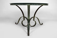 将图片加载到图库查看器,Table basse Art Deco attribuée à Raymond Subes en fer forgé patiné, circa 1935