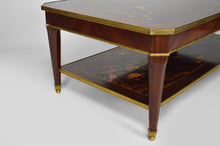 将图片加载到图库查看器,Table basse néo-classique en acajou marqueté, France, XXe