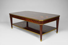 将图片加载到图库查看器,Table basse néo-classique en acajou marqueté, France, XXe