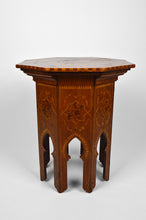 将图片加载到图库查看器,Table à thé Mauresque marquetée, Maroc, circa 1900