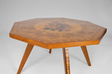 将图片加载到图库查看器,Table basse octogonale avec marqueterie florale