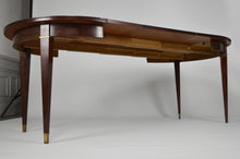 将图片加载到图库查看器,Table ronde Art Déco en acajou par Jacques Adnet, vers 1940