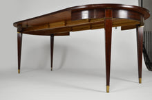 将图片加载到图库查看器,Table ronde Art Déco en acajou par Jacques Adnet, vers 1940