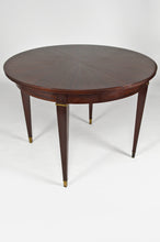 将图片加载到图库查看器,Table ronde Art Déco en acajou par Jacques Adnet, vers 1940