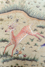 Charger l&#39;image dans la galerie, Important Ensemble de Trois Tapisseries Indochinoises Brodées de Soie Tigres et Cerfs Axis – Vietnam, Époque Coloniale, vers 1930
