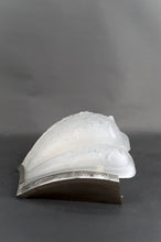 将图片加载到图库查看器，Paire d’appliques Art Déco en bronze chromé et verre Nacrocristal Saint-Lambert Belgique, vers 1925
