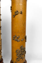 Charger l&#39;image dans la galerie, Lot de 3 Importantes Lampes, Anciens Rouleaux Encreur Art Nouveau Industriel, Circa 1900
