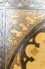 Charger l&#39;image dans la galerie, Tableau / Pyrogravure, Thème Religieux: St François Parlant aux Oiseaux, Art Nouveau Gothique, Début XXe
