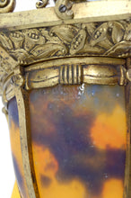 Cargar imagen en el visor de la galería, Important lustre en bronze doré et pâte de verre soufflée, Muller Frères Lunéville, France, vers 1920
