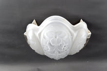 将图片加载到图库查看器，Paire d’appliques Art Déco en bronze chromé et verre Nacrocristal Saint-Lambert Belgique, vers 1925
