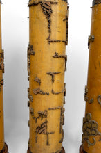 Charger l&#39;image dans la galerie, Lot de 3 Importantes Lampes, Anciens Rouleaux Encreur Art Nouveau Industriel, Circa 1900
