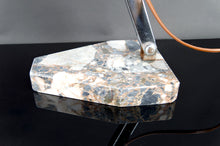 Cargar imagen en el visor de la galería, Importante Lampe de Bureau, Chrome, Aluminium et Marbre, Art Déco Moderniste, France, Circa 1930
