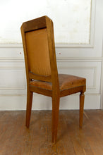 将图片加载到图库查看器，Lot de 6 chaises Art Déco en noyer sculpté, attribuées à Gauthier-Poinsignon, Circa 1920
