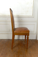 将图片加载到图库查看器，Lot de 6 chaises Art Déco en noyer sculpté, attribuées à Gauthier-Poinsignon, Circa 1920
