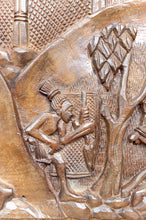 Charger l&#39;image dans la galerie, Important Panneau Monoxyle, Bas-Relief Bamoun, Cameroun, Circa 1960
