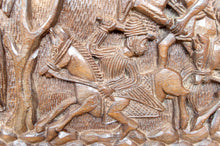 Charger l&#39;image dans la galerie, Important Panneau Monoxyle, Bas-Relief Bamoun, Cameroun, Circa 1960
