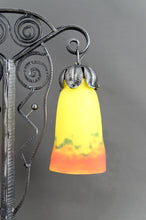 Загрузить изображение в средство просмотра галереи, Importante lampe bicéphale Art Déco en fer forgé – Muller Frères Lunéville, France, vers 1930
