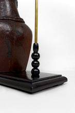 Cargar imagen en el visor de la galería, Importante Lampe Sculpturale, Buste en Ebene de Femme Africaine, par Alexs Mutasa, Circa 1970
