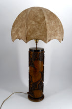Загрузить изображение в средство просмотра галереи, Importante Lampe Sculpturale en Bois – Ancien Rouleau Encreur d’Imprimerie Art Nouveau – Design Industriel – Circa 1900
