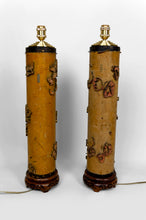 Charger l&#39;image dans la galerie, Paire d&#39;Importantes Lampes, Anciens Rouleaux Encreur Art Nouveau Industriel, Circa 1900
