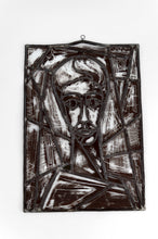 将图片加载到图库查看器，Vitrail moderniste – Portrait cubiste, Circa 1950
