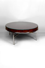Charger l&#39;image dans la galerie, Table Basse Moderniste, Chrome &amp; Bois Exotique, Italie, Circa 1960-1970
