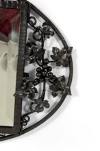 Загрузить изображение в средство просмотра галереи, Miroir Art Déco en fer forgé à décor de vigne, France, circa 1920
