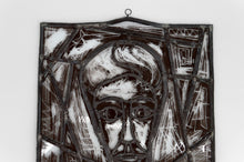 将图片加载到图库查看器，Vitrail moderniste – Portrait cubiste, Circa 1950
