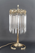 Charger l&#39;image dans la galerie, Lampe en Bronze et Pendeloques par Hector Guimard, France, Art Nouveau, Circa 1910
