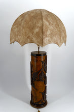 Загрузить изображение в средство просмотра галереи, Importante Lampe Sculpturale en Bois – Ancien Rouleau Encreur d’Imprimerie Art Nouveau – Design Industriel – Circa 1900
