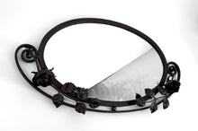 Загрузить изображение в средство просмотра галереи, Miroir Art déco en fer forgé à décor de roses, France, vers 1920
