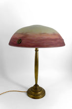 将图片加载到图库查看器，Exceptionnelle lampe Art Déco française en bronze et pâte de verre – Vers 1920
