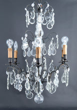 将图片加载到图库查看器，Lustre cage en bronze et cristal de Baccarat – Style Louis XV / Transition – France, vers 1900
