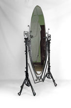 Lade das Bild in den Galerie-Viewer, Important miroir psyché Art Déco en fer Forgé, France, Circa 1920
