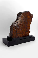 Загрузить изображение в средство просмотра галереи, Sculpture en bois sur socle– Buste de femme à la rose, Art Déco, vers 1930
