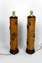 Charger l&#39;image dans la galerie, Paire d&#39;Importantes Lampes, Anciens Rouleaux Encreur Art Nouveau Industriel, Circa 1900
