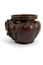 Загрузить изображение в средство просмотра галереи, Exceptionnelle jardinière / cache-pot en bronze japonais patiné Japon – Époque Meiji, vers 1880
