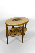 Lade das Bild in den Galerie-Viewer, Guéridon Art Déco d’Exception à Décor Floral Peint et Doré – France, vers 1920

