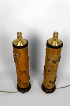 Charger l&#39;image dans la galerie, Paire d&#39;Importantes Lampes, Anciens Rouleaux Encreur Art Nouveau Industriel, Circa 1900
