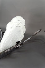 Charger l&#39;image dans la galerie, Importante Paire d&#39;Appliques en Fer Forgé par Degué, Art Déco, France, circa 1930

