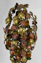 Cargar imagen en el visor de la galería, Important lampadaire &quot;Vigne&quot; en métal patiné, Hollywood Regency, Circa 1960
