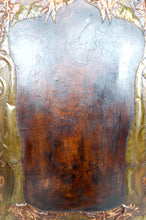 Charger l&#39;image dans la galerie, Important Panneau , Fable de la Fontaine: Le Corbeau et le Renard, Cuir Repoussé et Dinanderie, Art Nouveau, Circa 1890
