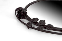 Загрузить изображение в средство просмотра галереи, Miroir Art déco en fer forgé à décor de roses, France, vers 1920
